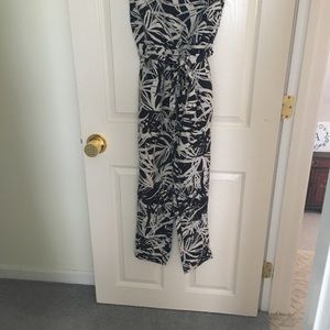 Strapless linen Loft jumpsuit
